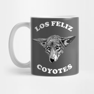 Los Feliz Coyote White Letters Mug